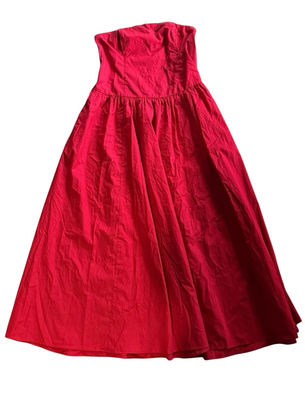 Abercrombie & Fitch Red Strapless Maxi Dress